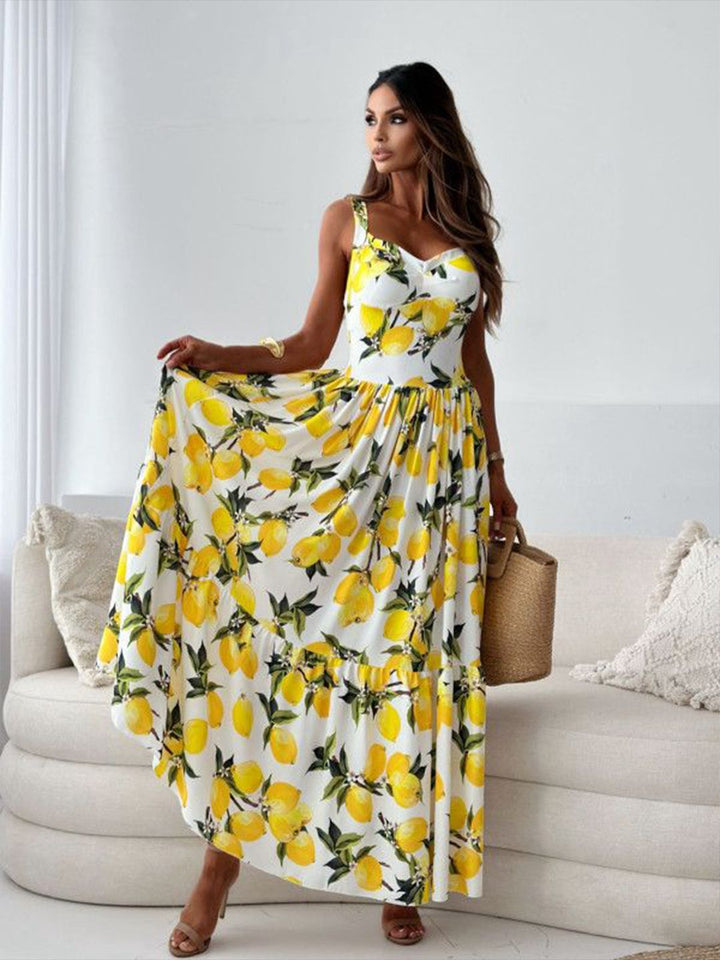 all about you Women Floral Print Fit & Flare Maxi Dress
