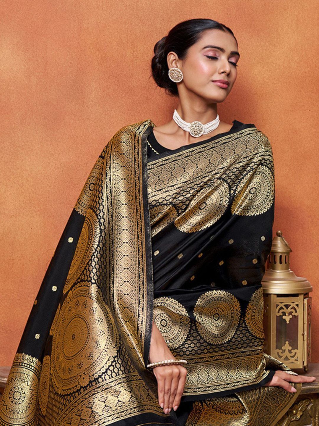 KALINI Woven Design Zari Banarasi Saree