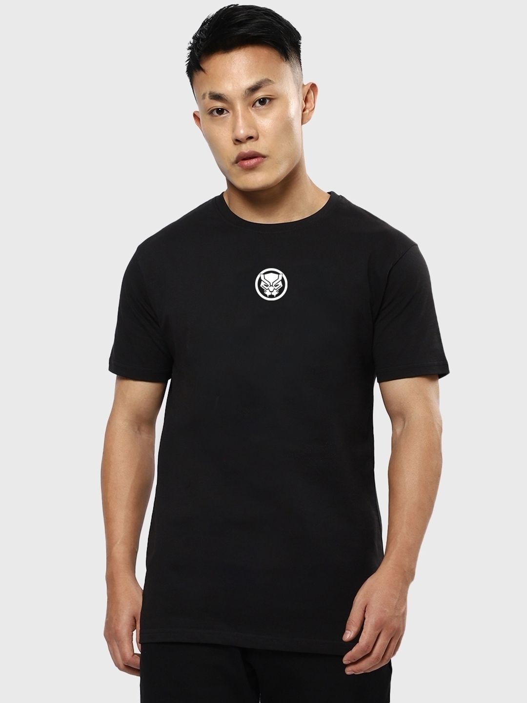 Bewakoof Pure Cotton Black Printed T-shirt