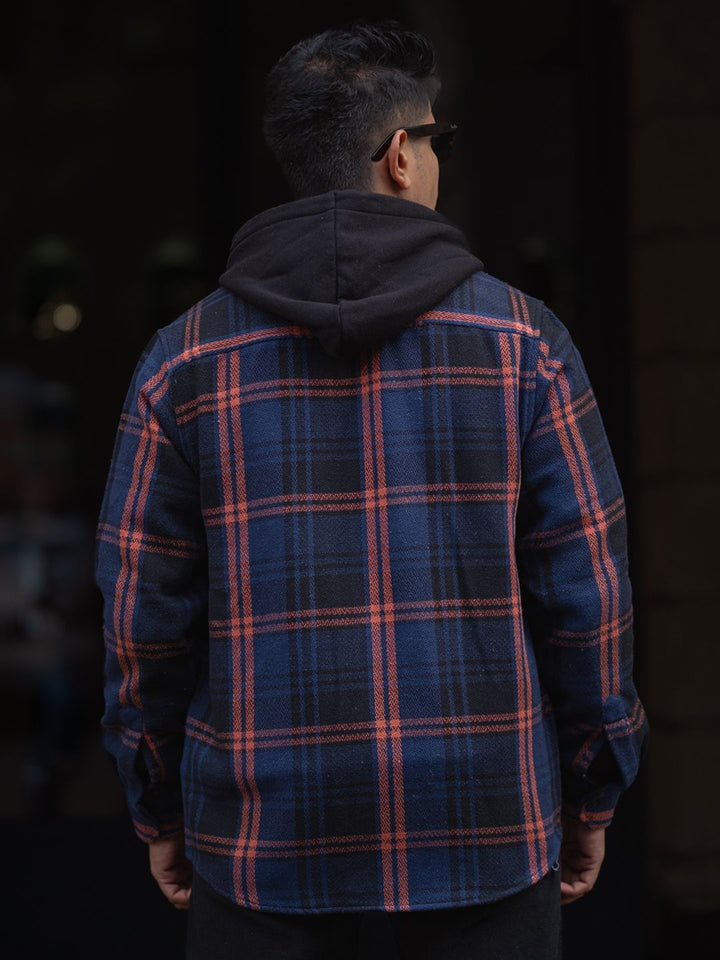 Powerlook Men Spread Collar Tartan Checked Casual Shirt