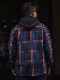 Powerlook Men Spread Collar Tartan Checked Casual Shirt