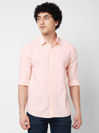 SPYKAR Textured Long Sleeves Pure Cotton Casual Shirt