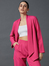 SASSAFRAS worklyf Shawl Collar Comfort Fit Front Open Blazer