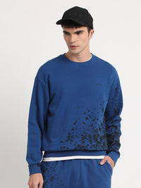 THE BEAR HOUSE Abstract Printed Terry Pure Cotton Pullover