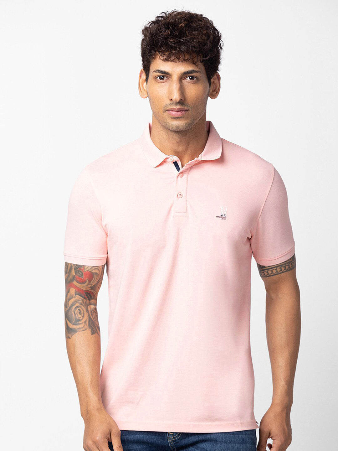 SPYKAR Men Cotton Polo Collar T-shirt
