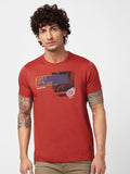 SPYKAR Graphic Printed Slim Fit Cotton T-Shirt