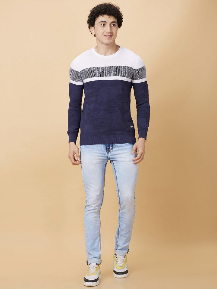 Being Human Men Pure Cotton Colourblocked Pockets T-shirt