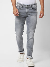 SPYKAR Men Skinny Fit Low-Rise Heavy Fade Cotton Jeans