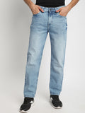 Bene Kleed Men Relaxed Fit Clean Look Heavy Fade Whiskers Pure Cotton Jeans
