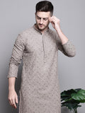 Jompers Floral Embroidered Thread Work Sequinned Pure Cotton Kurta