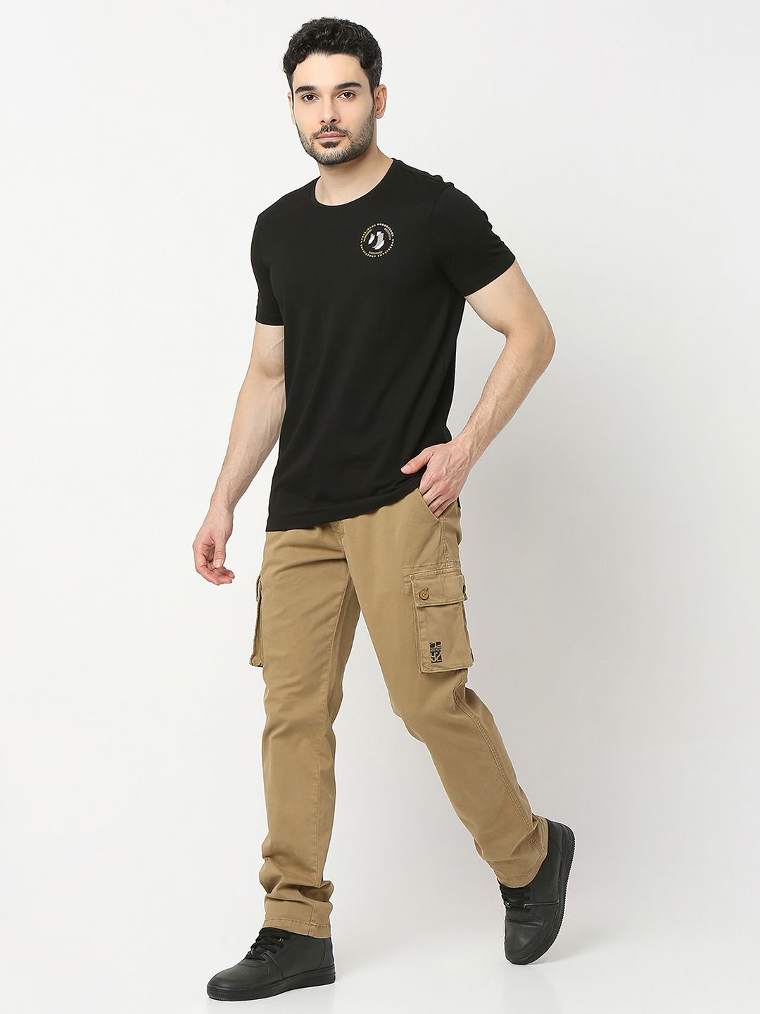 SPYKAR Men Slim-Fit Cargo-Style Trousers