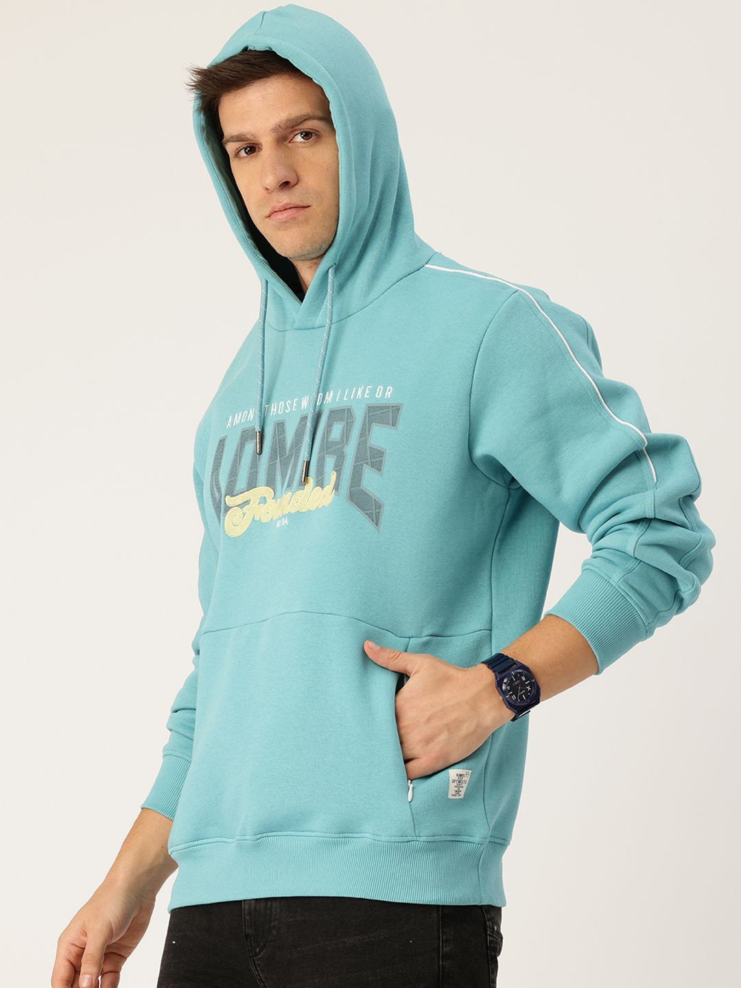 Monte Carlo Cotton Rich Printed Hooded Sweatshirt