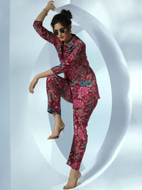 Libas Printed Shirt With Palazzo Co-Ords