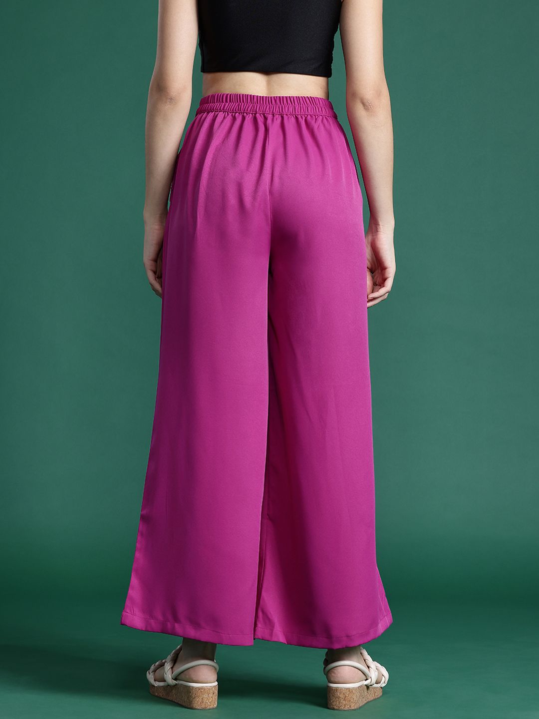 DressBerry Women Pleated Wide Leg Trousers