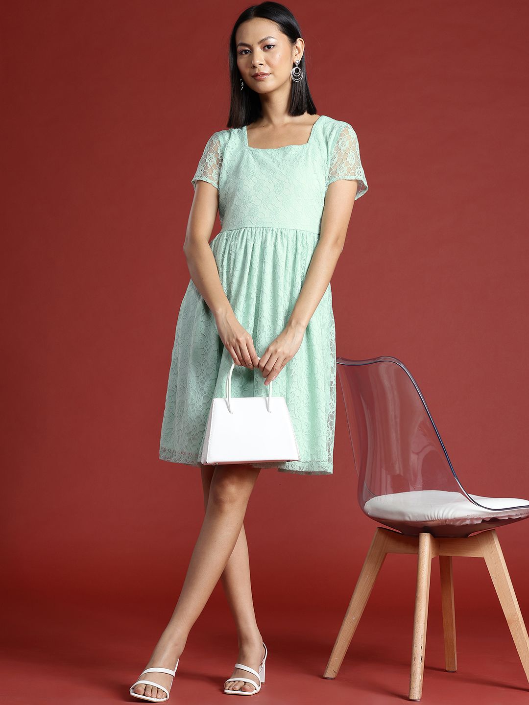 all about you Lace A-Line Dress