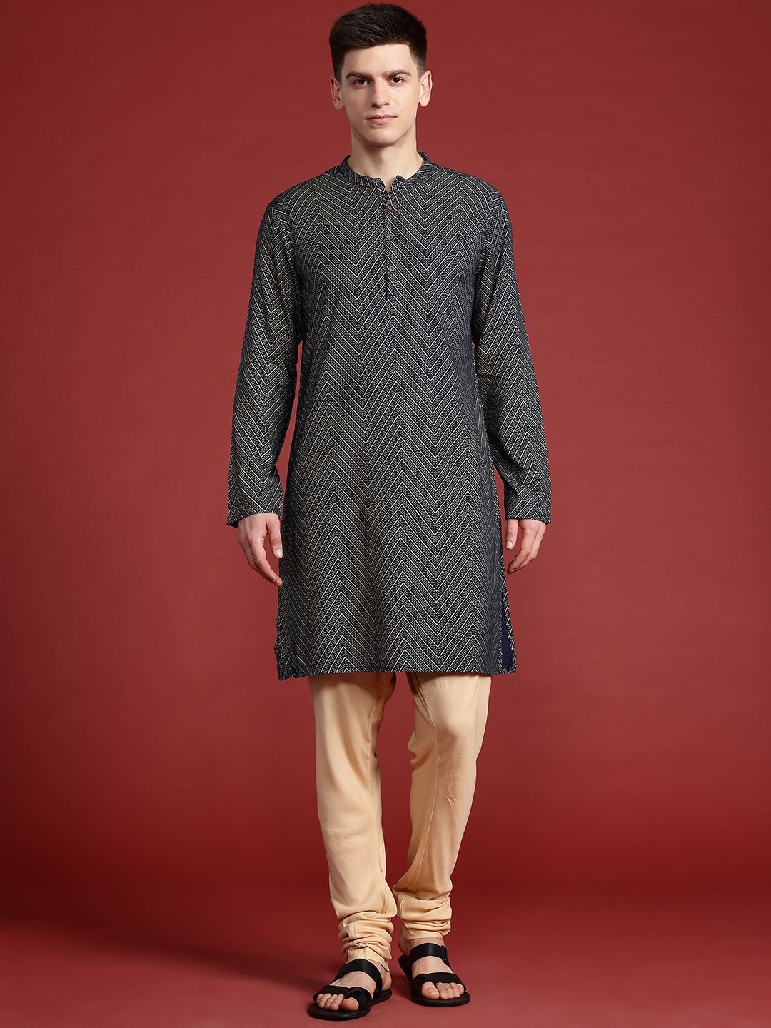 Anouk Printed Regular Kurta with Trousers