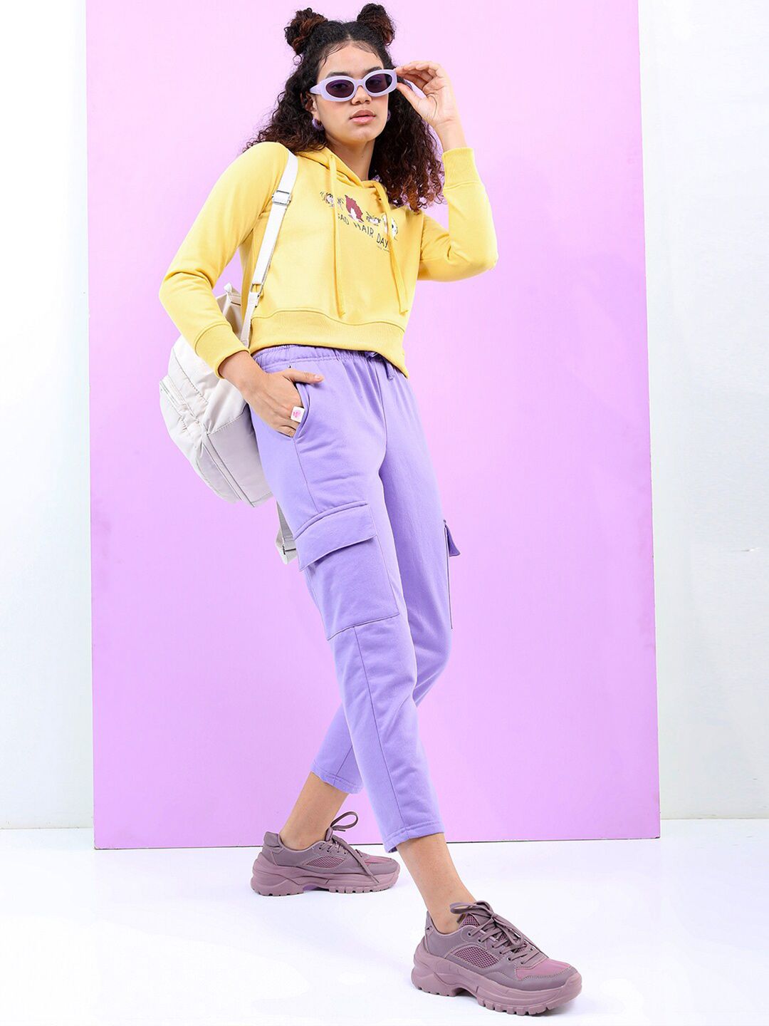 Tokyo Talkies Women Yellow Printed Sweatshirt