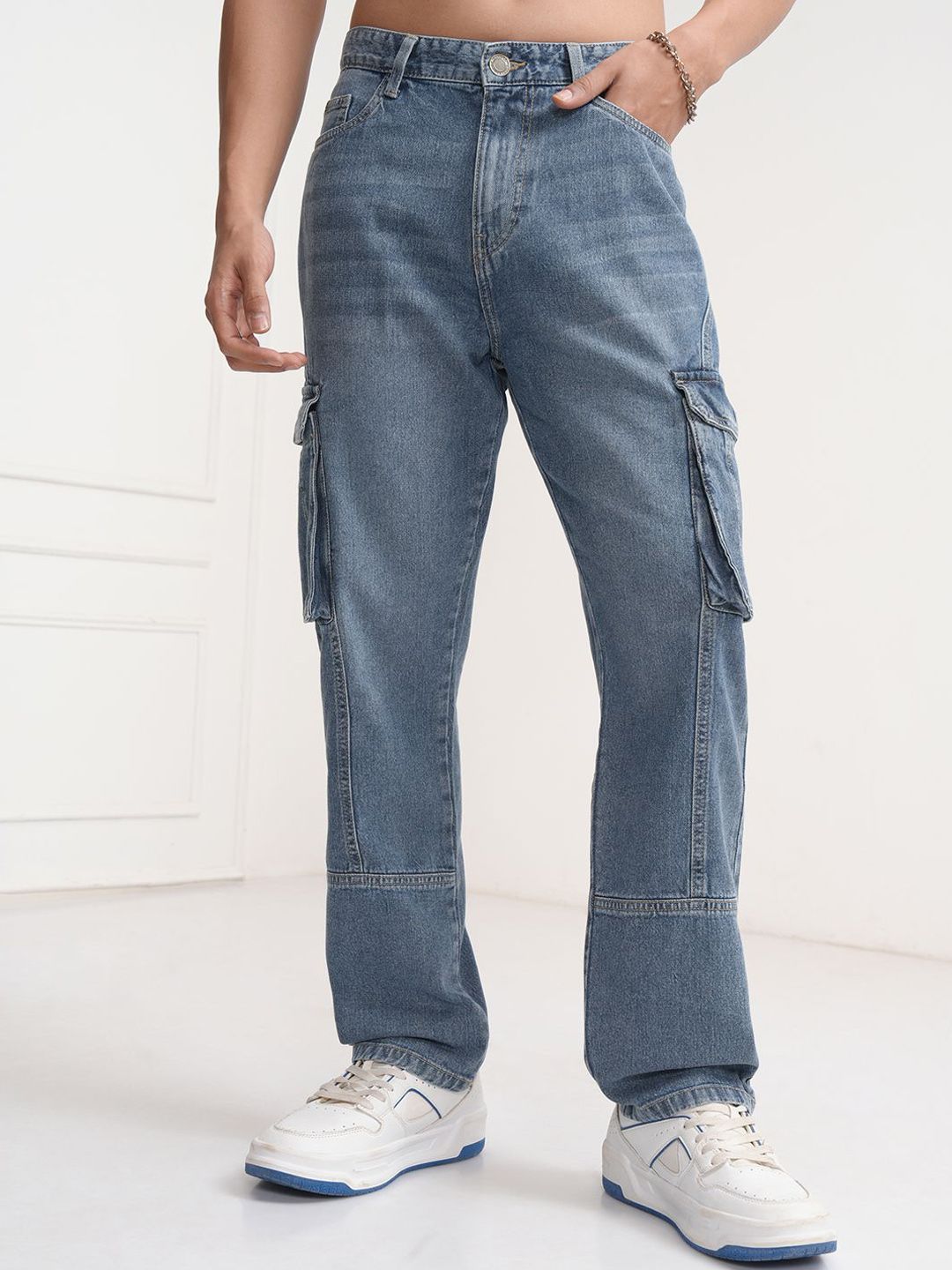 HIGHLANDER Men Cotton Straight Fit Stretchable Jeans