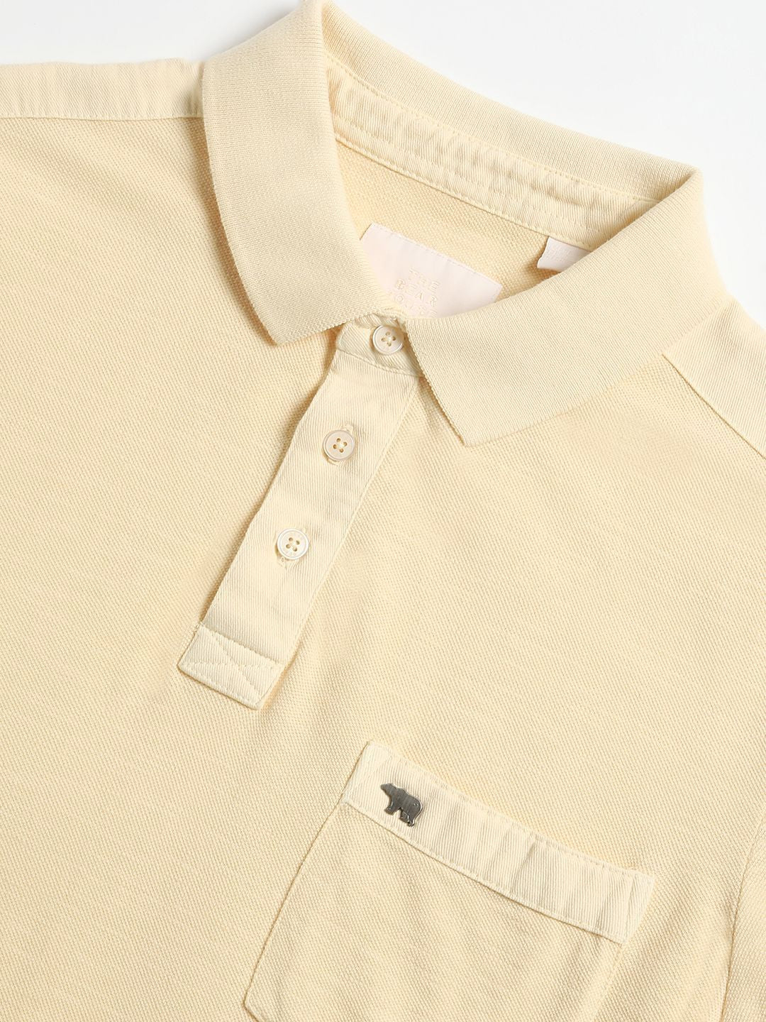 THE BEAR HOUSE Men's Solid Regular Fit Polo T-shirt