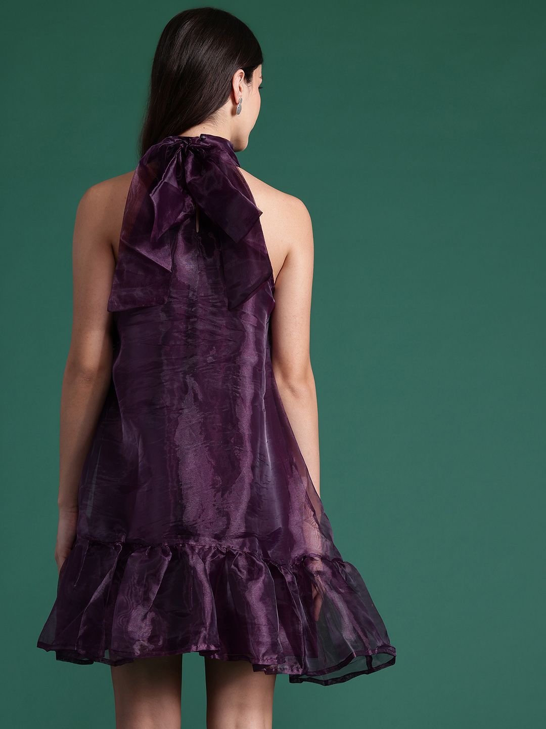 DressBerry Ruffled Net Drop-Waist Dress