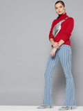 STREET 9 Women Red Solid Sweater