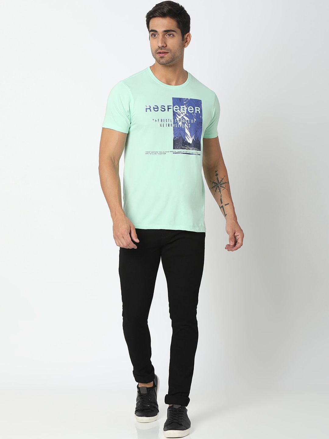 SPYKAR Men Black Slim Fit Low-Rise Highly Distressed Jeans