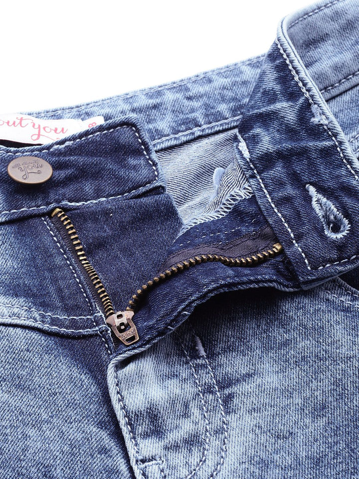 all about you Women Mom Fit Heavy Fade Stretchable Jeans