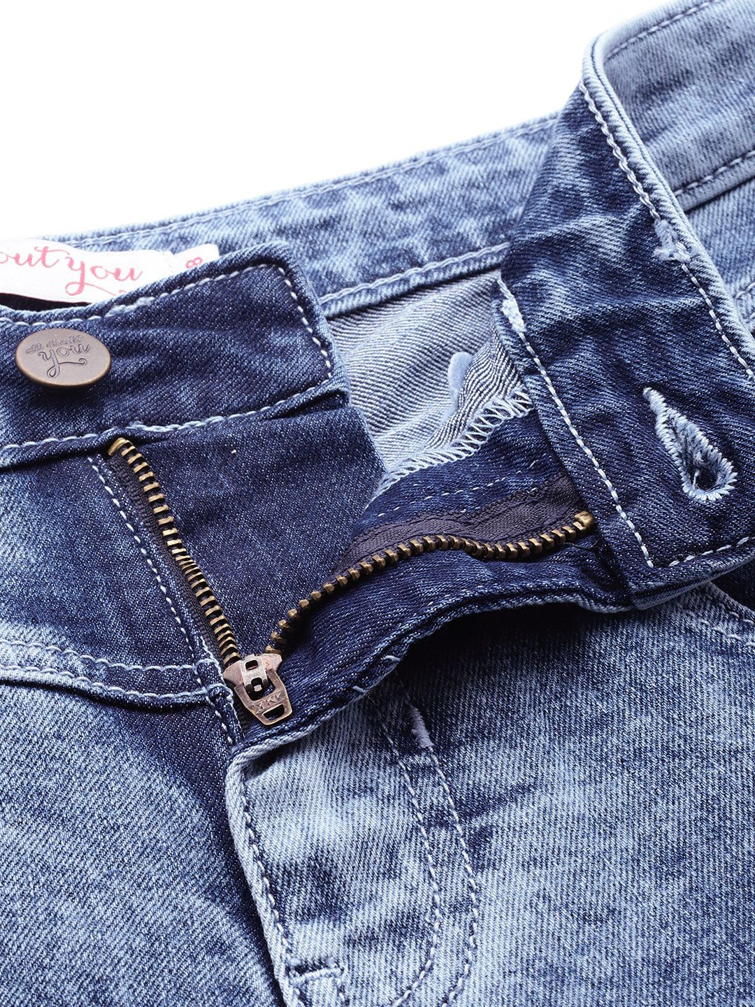 all about you Women Mom Fit Heavy Fade Stretchable Jeans