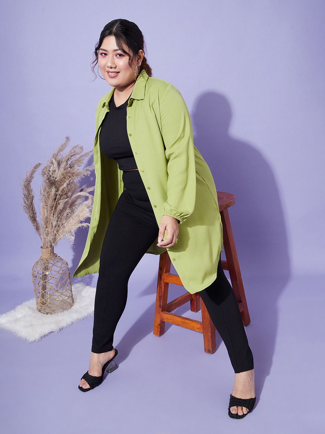 SASSAFRAS Curve Comfort Fit Casual Georgette Shirt