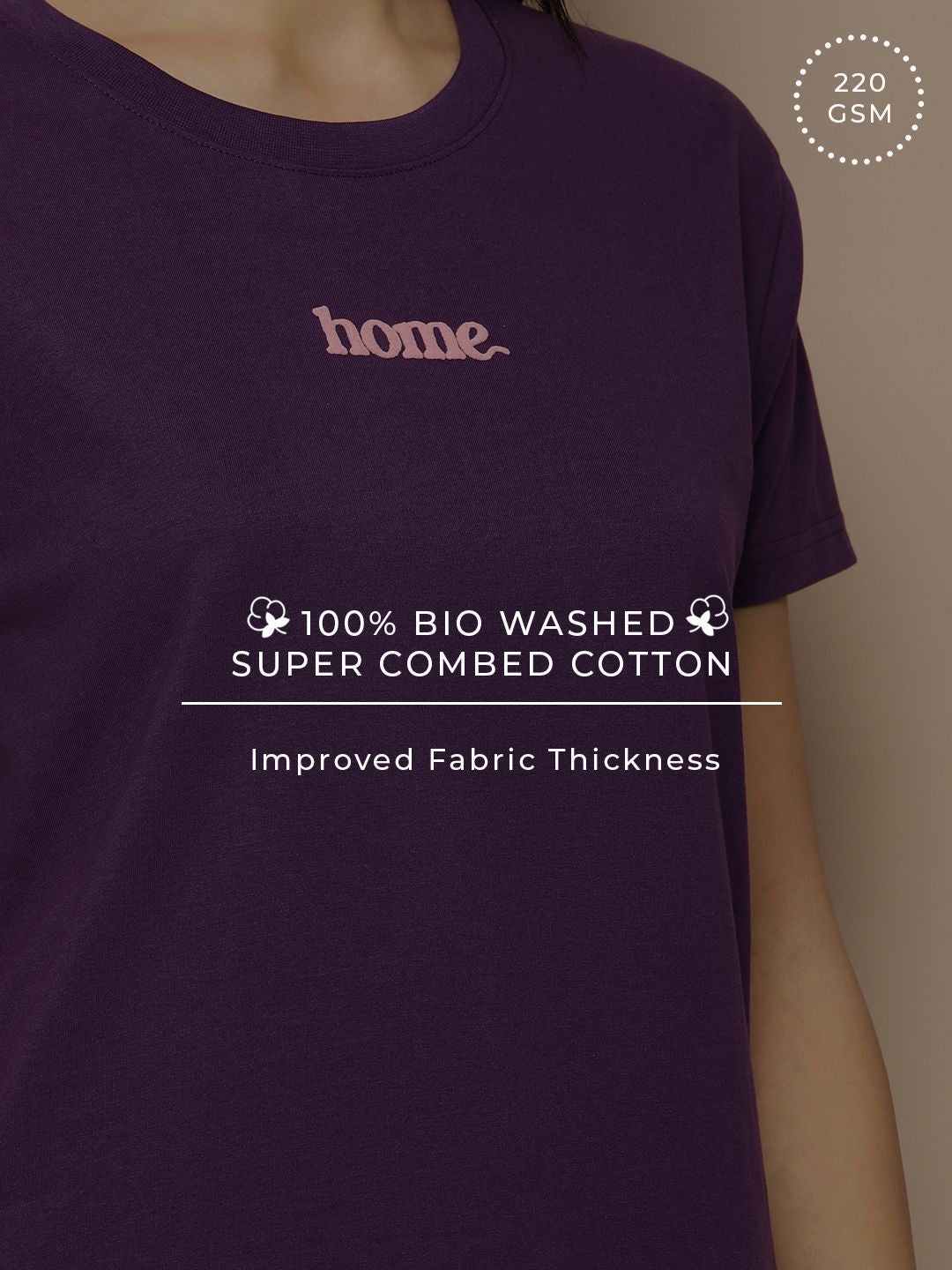 Difference of Opinion Women Typography Printed Embossed Oversized T-shirt