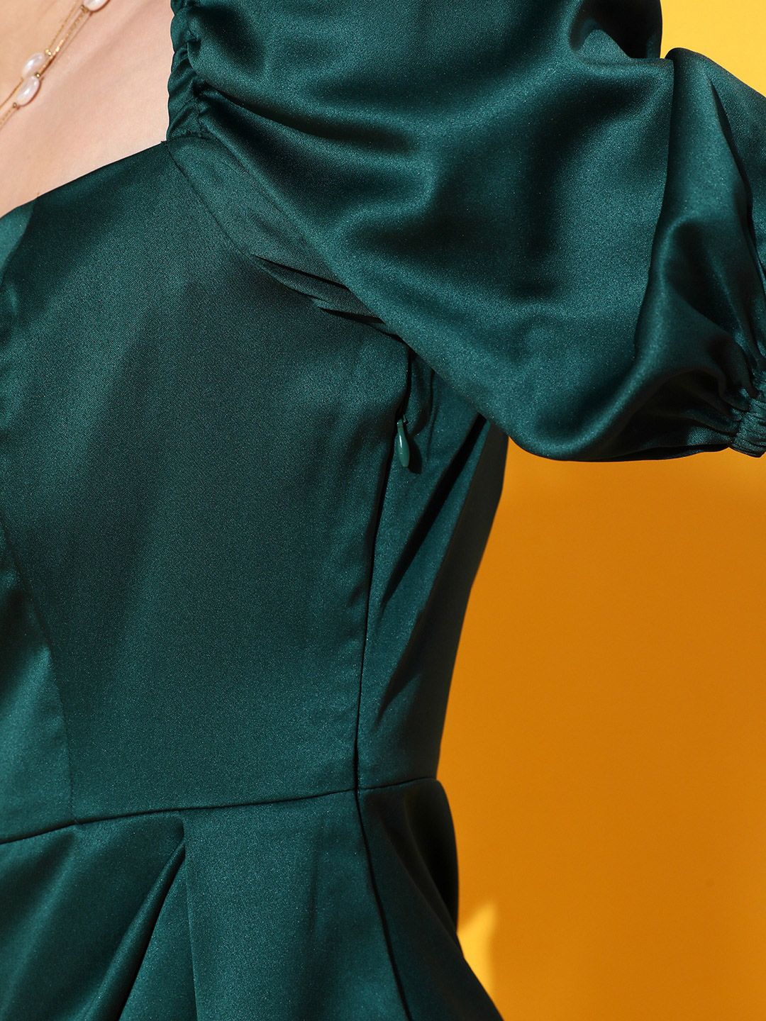 STREET 9 Women Gorgeous Green Solid Dress