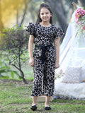 Cutiekins Girls Printed Basic Jumpsuit With Ruffles