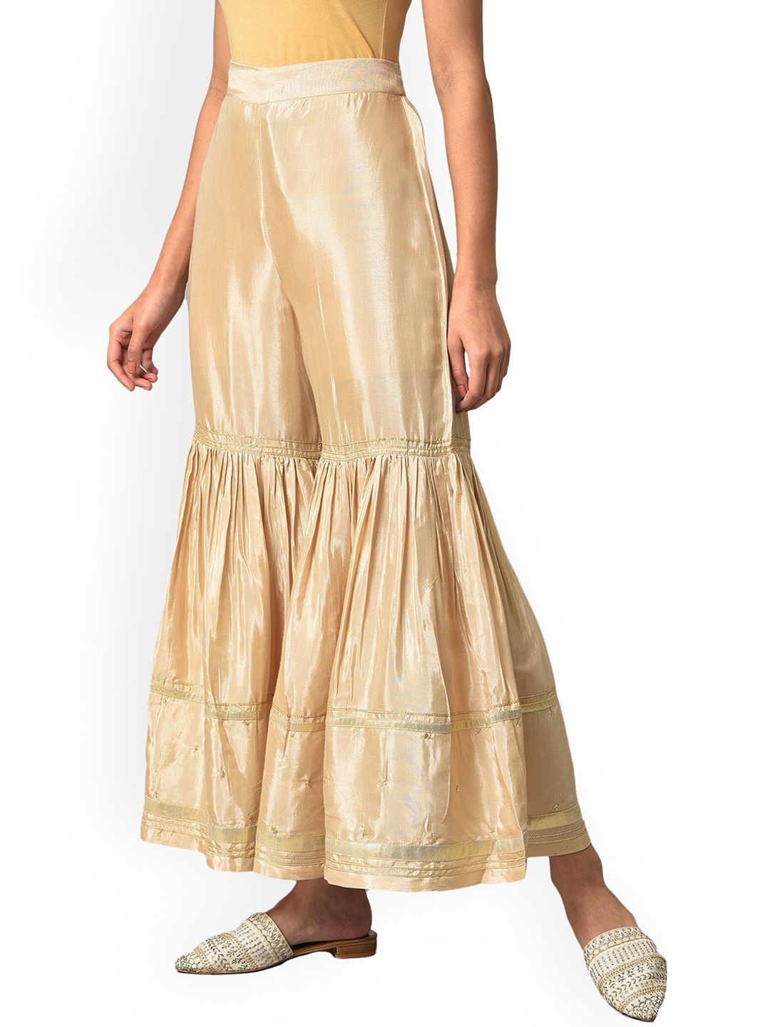 W Gota Patti Embellished Flared Sharara