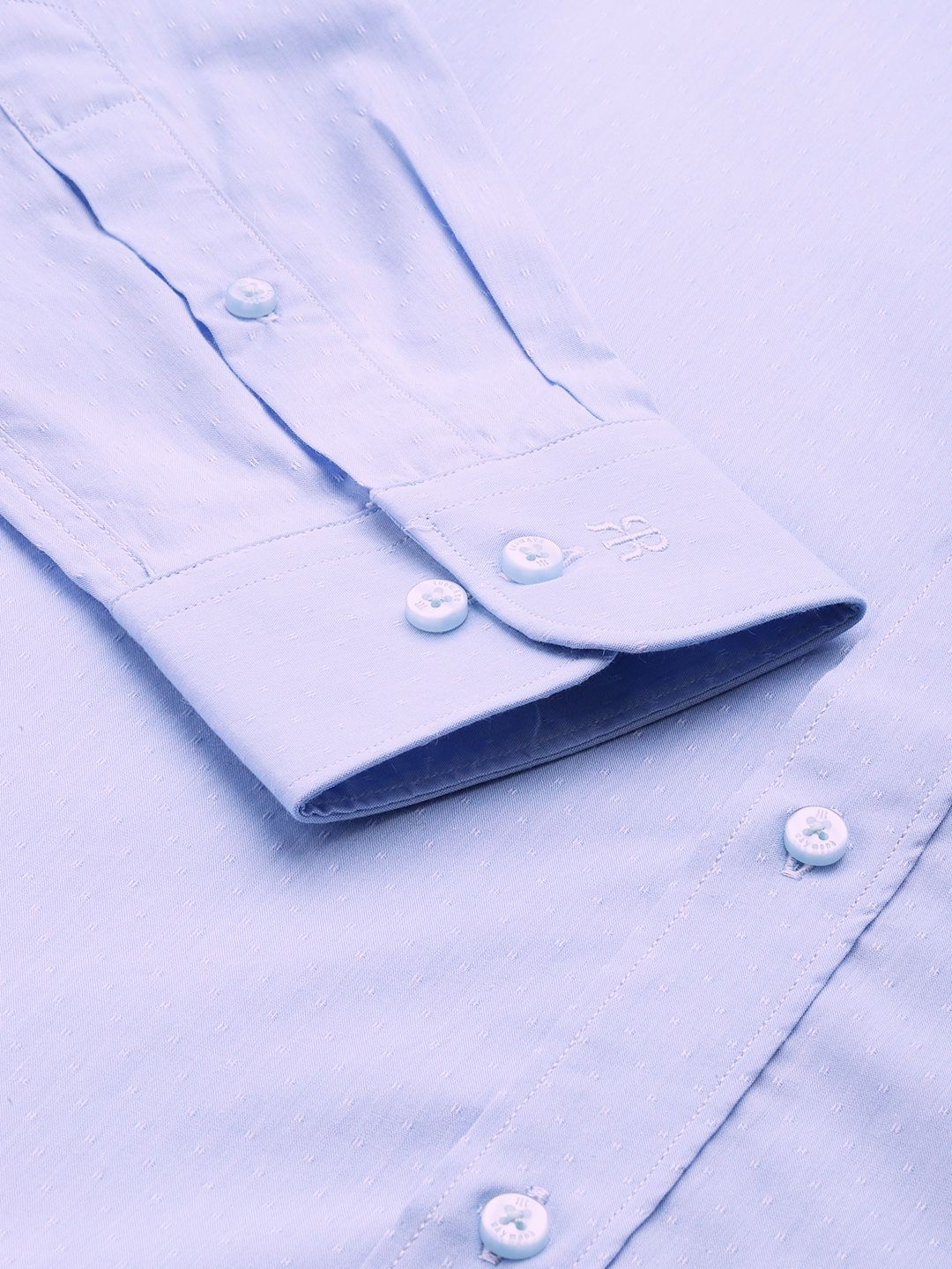 Raymond Self Design Slim Fit Pure Cotton Formal Shirt