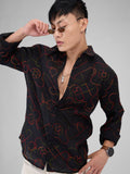VASTRADO Men Classic Cutaway Collar Ethnic Motifs Printed Cotton Slim Fit Casual Shirt