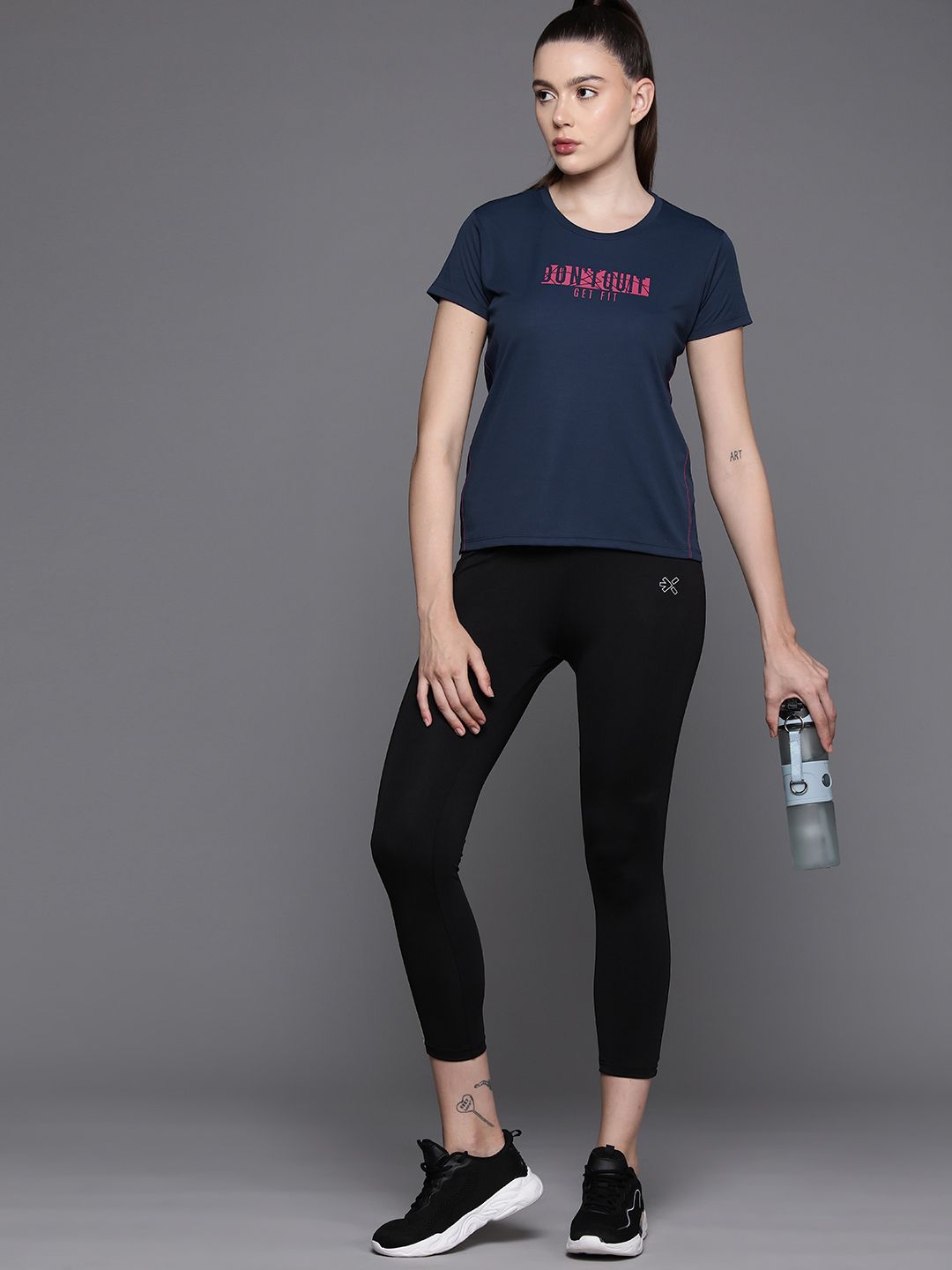 HRX by Hrithik Roshan Typography Printed Training T-shirt