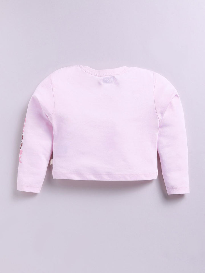 Happy Faces Girls Snoopy Print Drop-Shoulder Sleeves Pure Cotton T-shirt