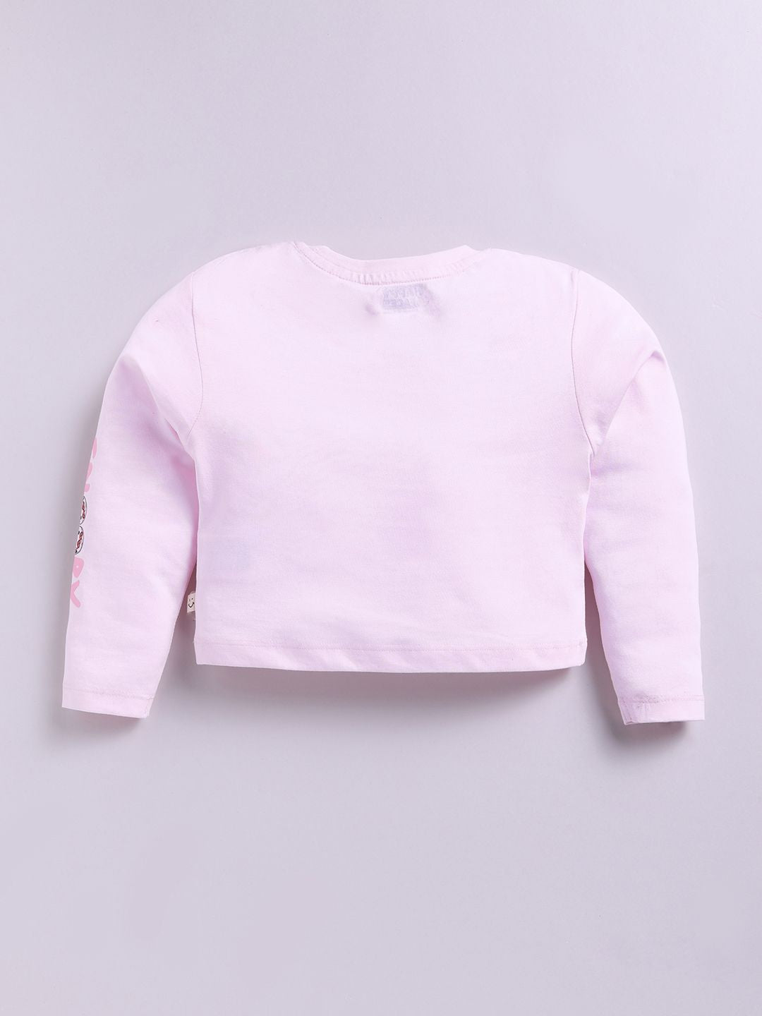 Happy Faces Girls Snoopy Print Drop-Shoulder Sleeves Pure Cotton T-shirt