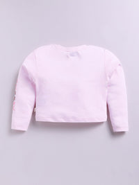 Happy Faces Girls Snoopy Print Drop-Shoulder Sleeves Pure Cotton T-shirt