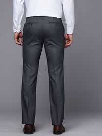 Raymond Men Striped Slim Fit Formal Trousers