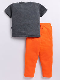 Moms Love Boys Printed T-Shirt With Trousers