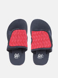 YK Kids Red & Navy Blue Self-Design Velcro Sliders