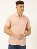 Thomas Scott Classic Cotton Linen Slim Fit Short Sleeves Casual Shirt