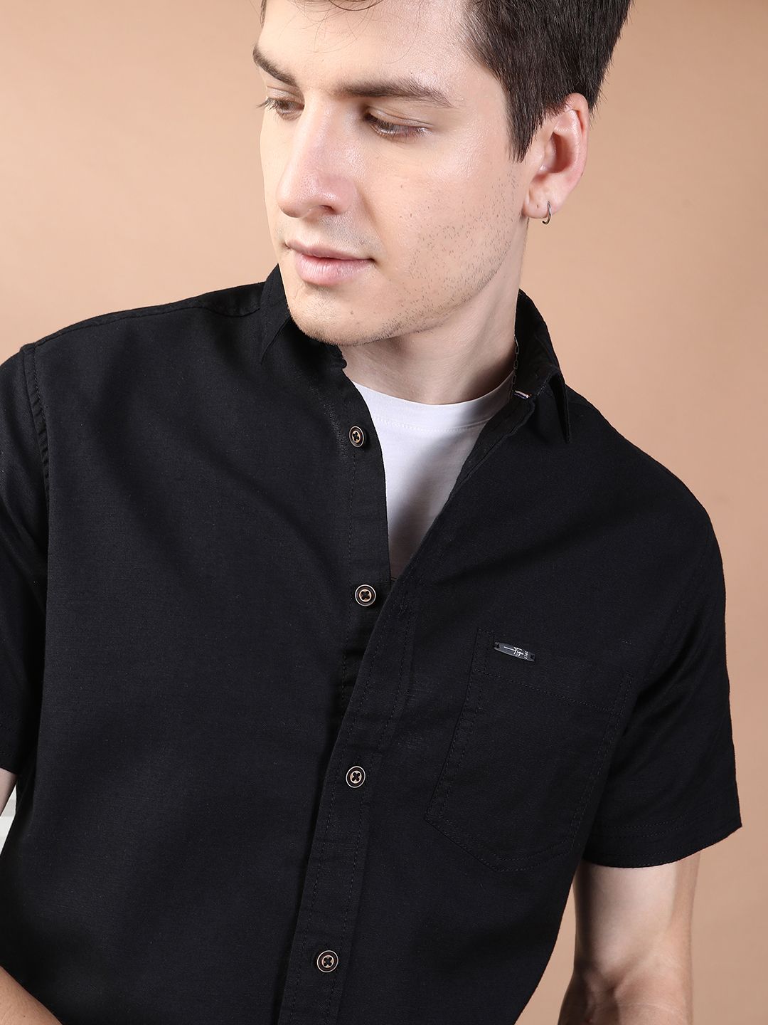 Baju Kasual Hitam Lelaki Indian Garage Co