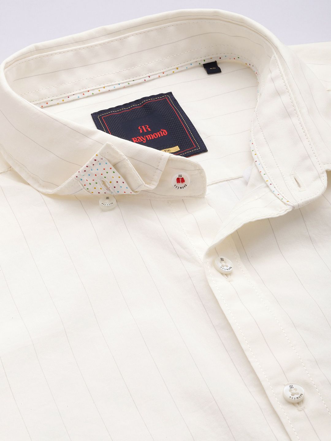 Raymond Striped Pure Cotton Casual Shirt