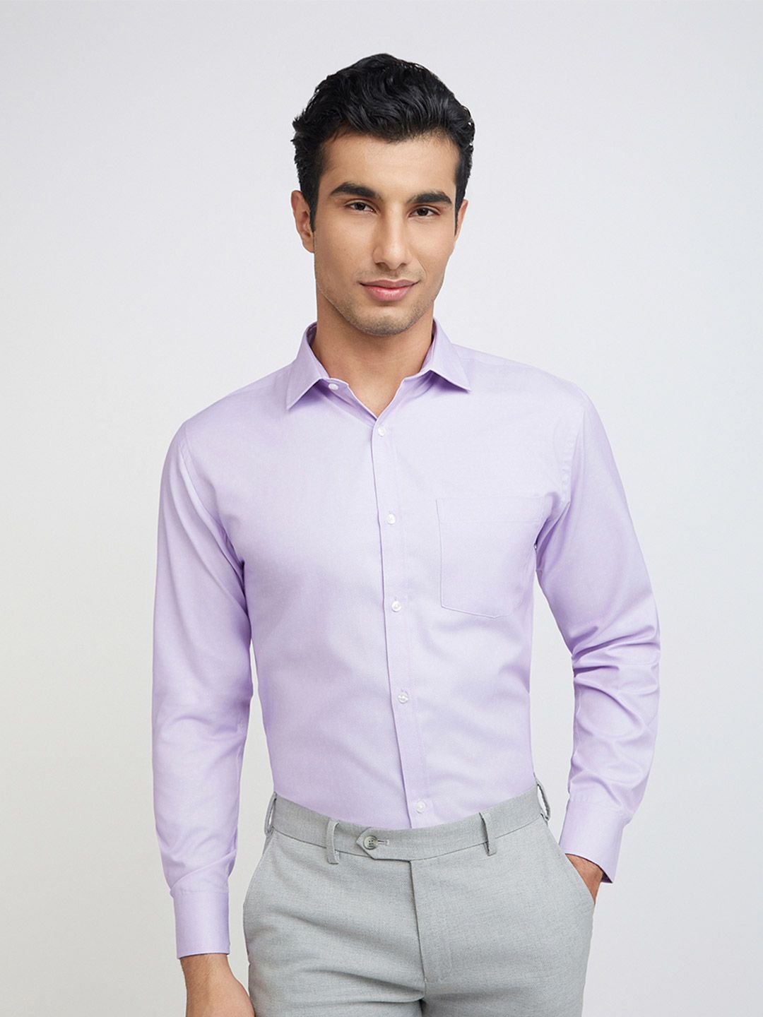Park Avenue Self Design Slim Fit Opaque Formal Shirt