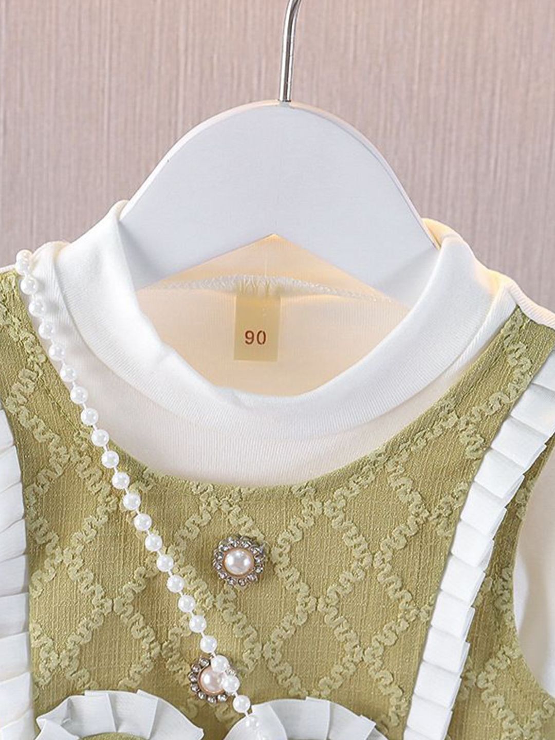 YK Girls Cotton Fit & Flare Dress