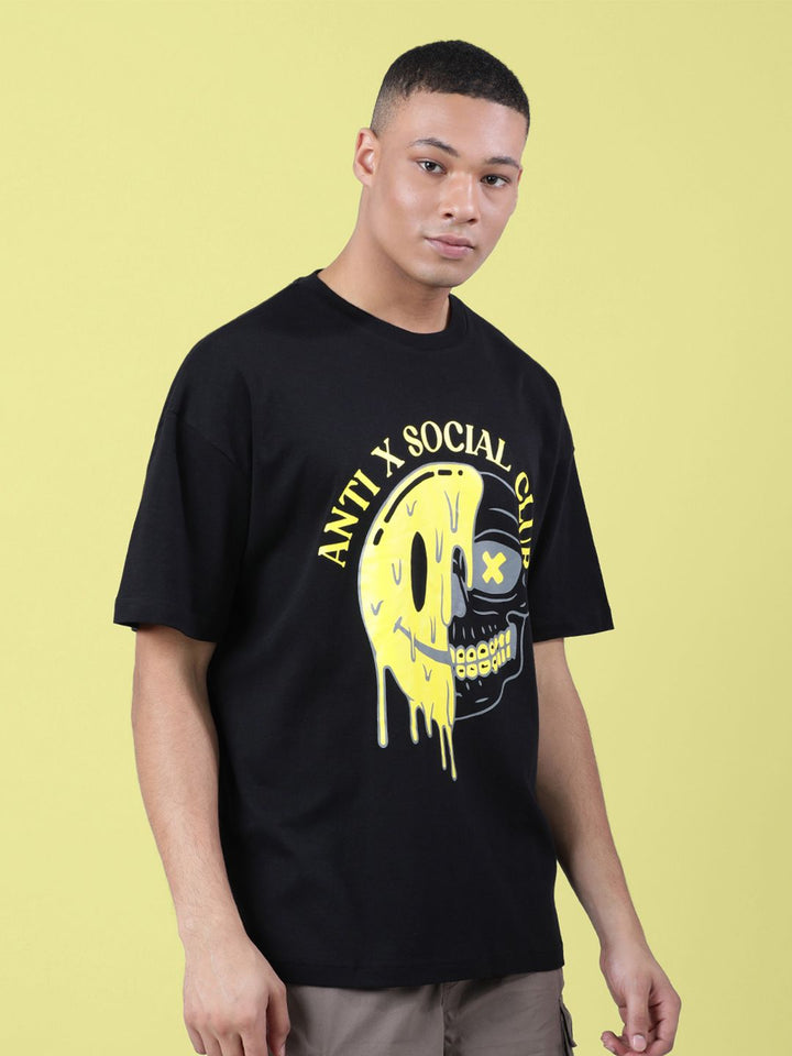 Bene Kleed Men Pure Cotton Graphic Oversized T-Shirt