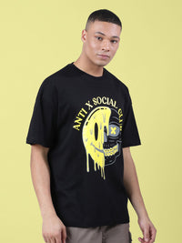 Bene Kleed Men Pure Cotton Graphic Oversized T-Shirt