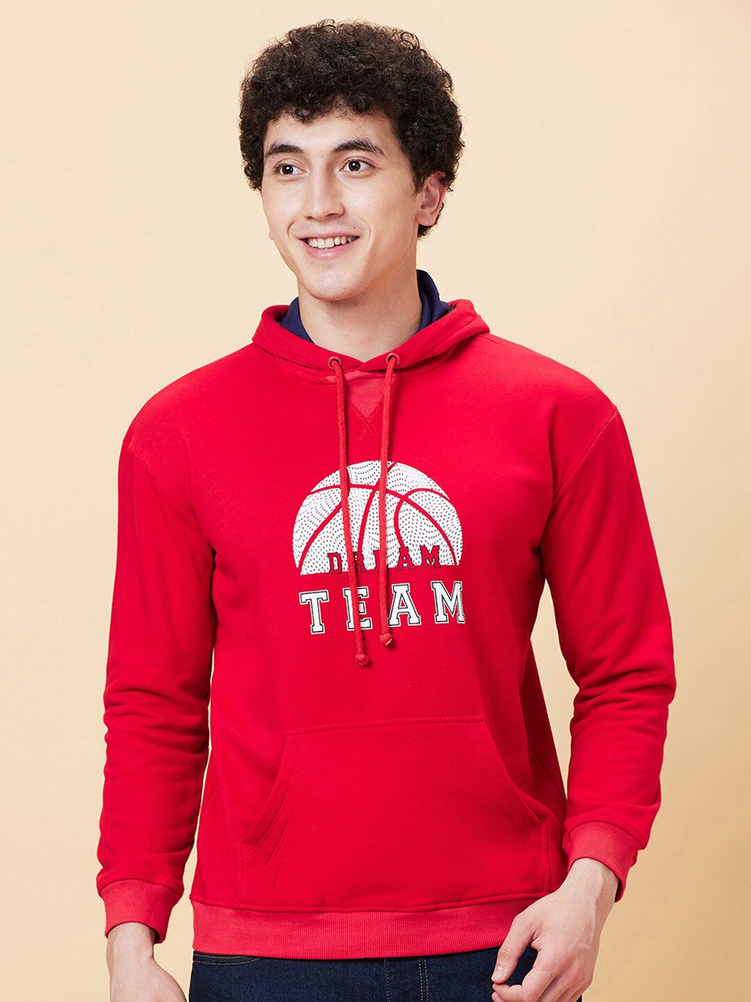 Being Human Typography Printed Long Sleeves Hooded Pullover